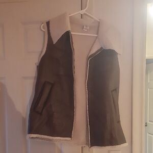 Elegant Brown and Cream Vest